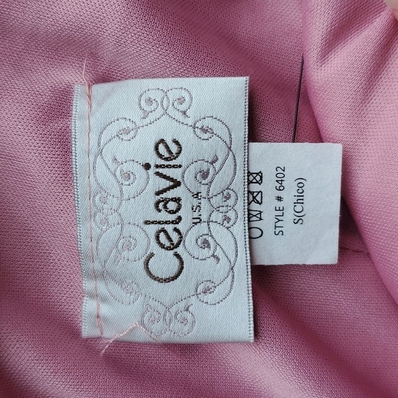 Celavie Pink Metallic Barbiecore Off the Shoulder Fit and Flare Long Dress S NWT - Picture 6 of 10